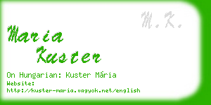 maria kuster business card